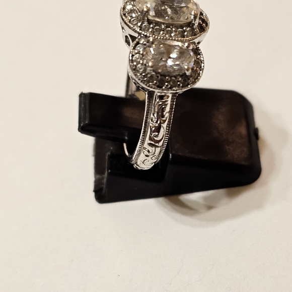 Tacori Diamonique Epiphany in Bloom Platinum Clad 925 Ring Size … - Picture 14 of 16